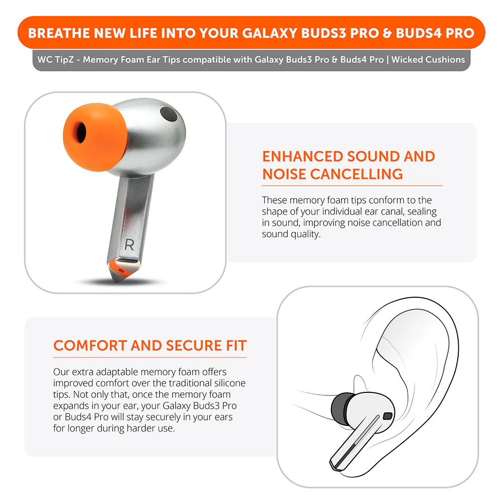 Galaxy Buds 3 Pro Memory Foam Ear Tips - WC TipZ Galaxy - Image 16