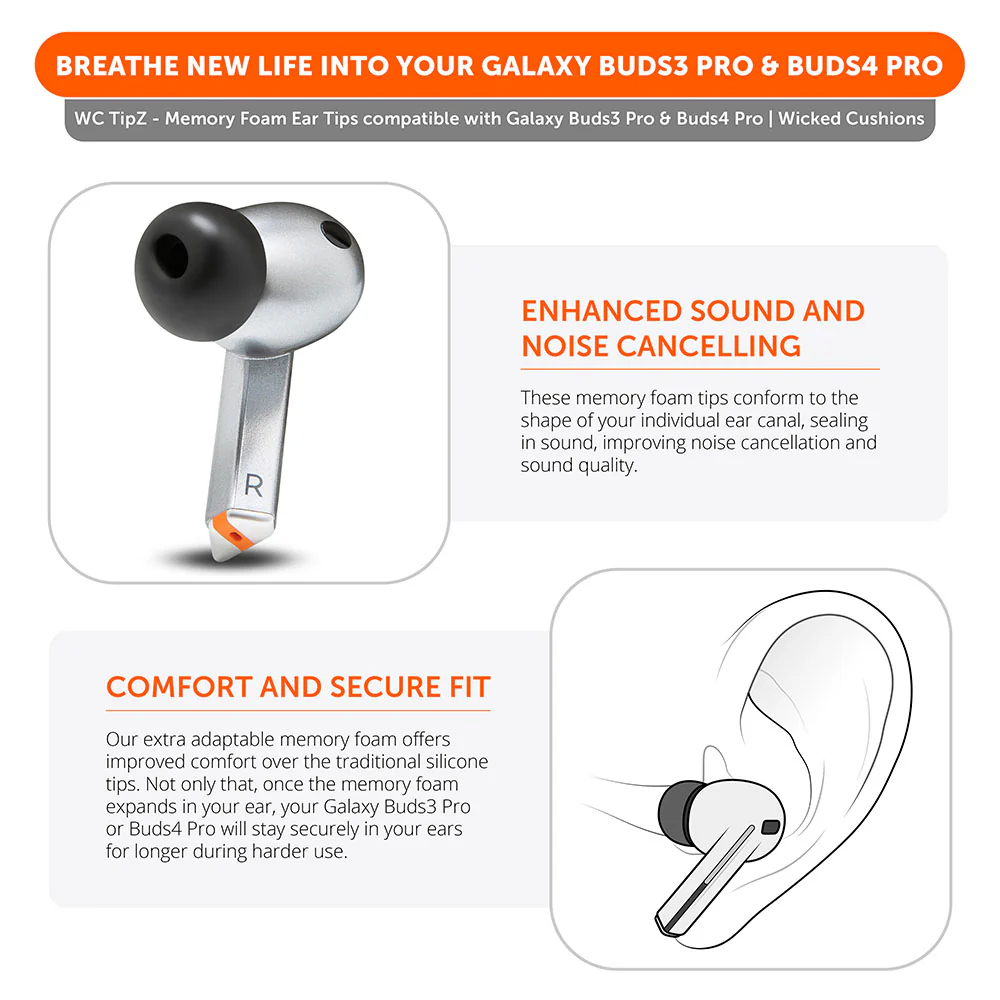 Galaxy Buds 3 Pro Memory Foam Ear Tips - WC TipZ Galaxy - Image 2