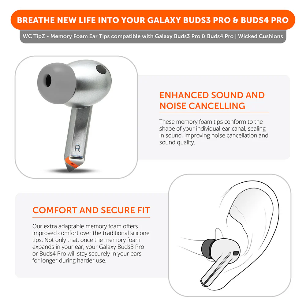 Galaxy Buds 3 Pro Memory Foam Ear Tips - WC TipZ Galaxy - Image 9