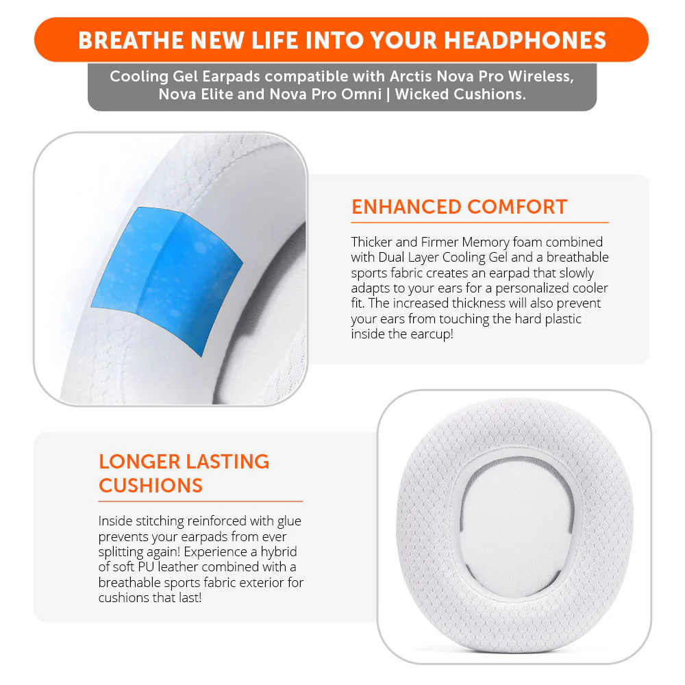 Arctis Nova Pro Wireless & Nova Elite Earpads - WC FreeZe Cooling Gel - Image 10
