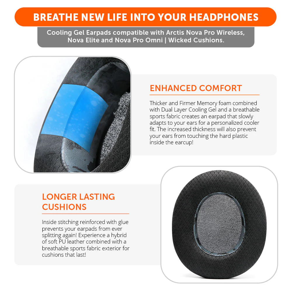 Arctis Nova Pro Wireless & Nova Elite Earpads - WC FreeZe Cooling Gel - Image 16