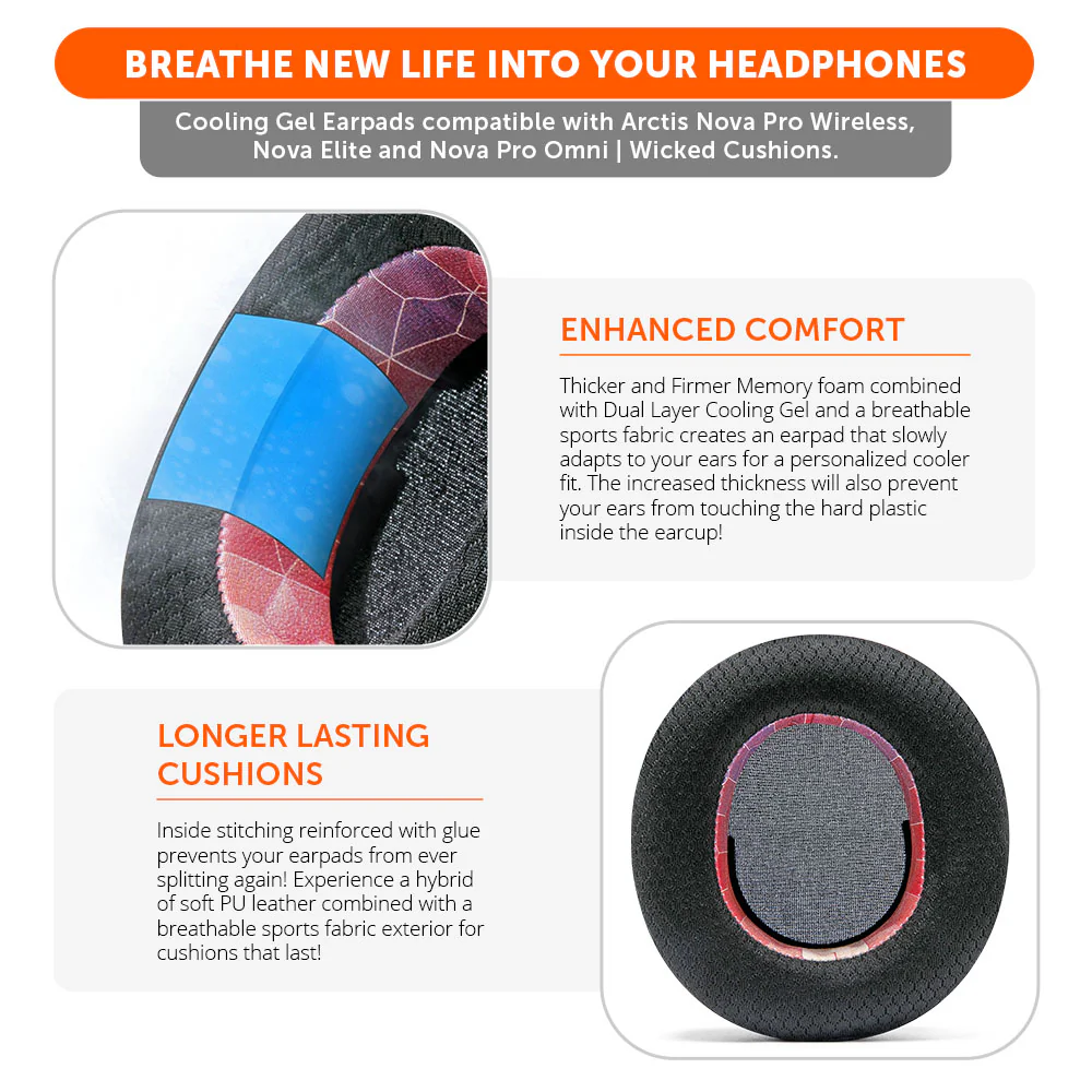 Arctis Nova Pro Wireless & Nova Elite Earpads - WC FreeZe Cooling Gel - Image 34
