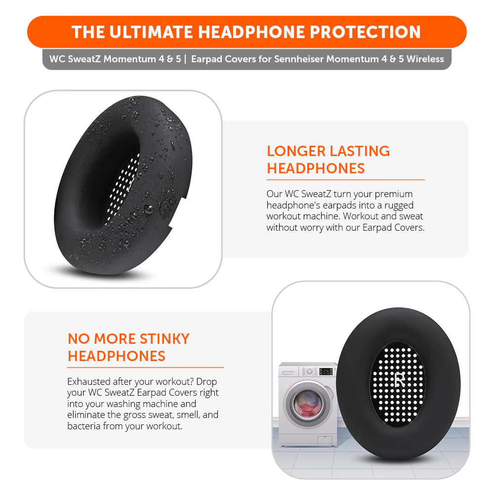 Sennheiser Momentum 4 Earpad Sweat Covers - WC SweatZ Momentum 4 - Image 4