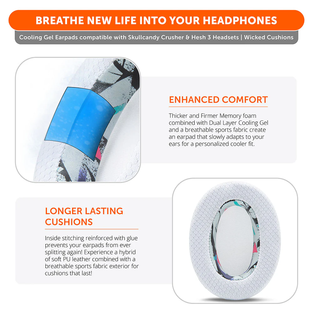 Skullcandy Hesh 3, Evo, and Crusher Replacement Earpads - WC FreeZe Crusher - Image 38
