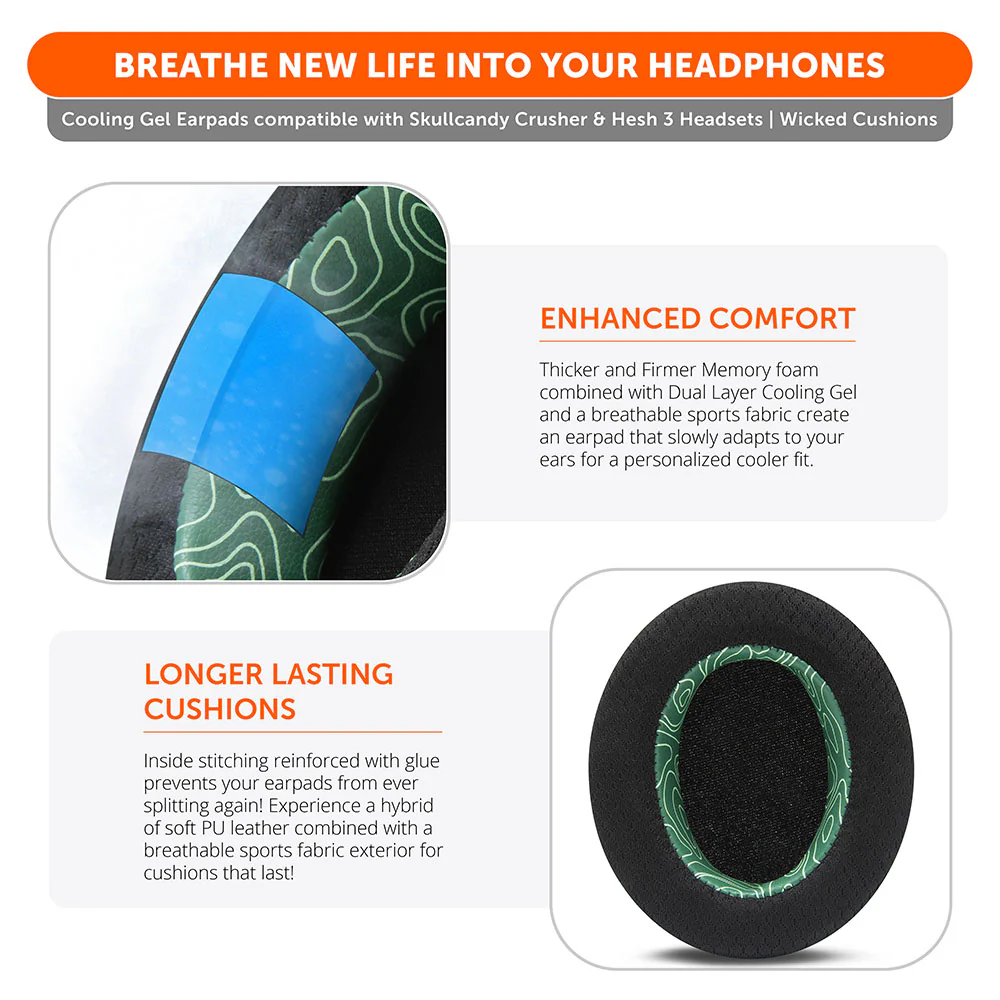 Skullcandy Hesh 3, Evo, and Crusher Replacement Earpads - WC FreeZe Crusher - Image 45