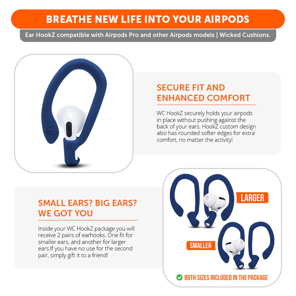 WC HookZ - Over Ear Hooks for Airpods Pro 1, 2 & Airpods 1, 2, 3 - Image 33