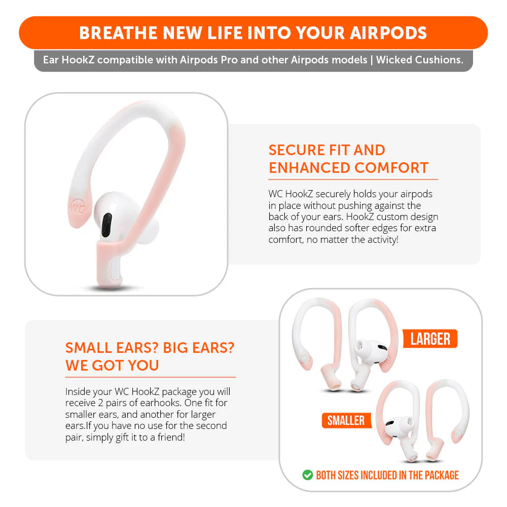 WC HookZ - Over Ear Hooks for Airpods Pro 1, 2 & Airpods 1, 2, 3 - Image 39