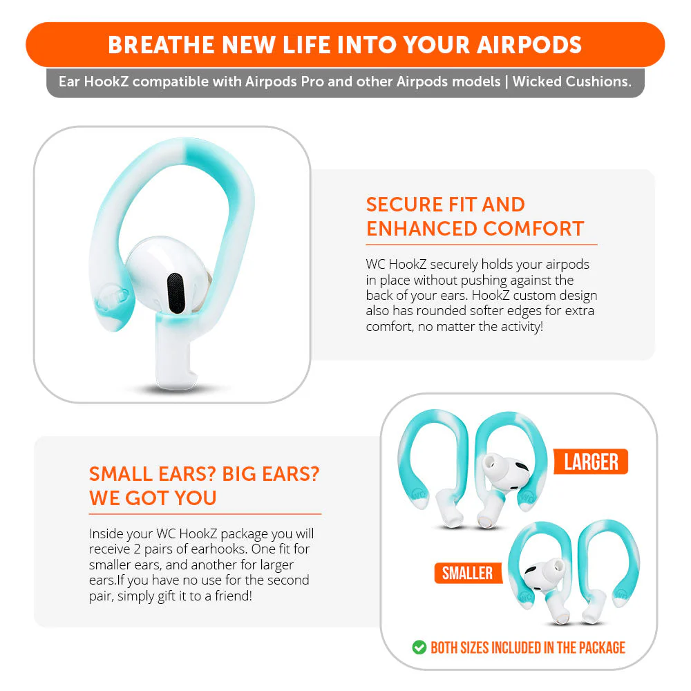 WC HookZ - Over Ear Hooks for Airpods Pro 1, 2 & Airpods 1, 2, 3 - Image 51